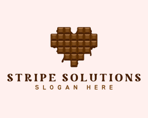 Sweet Chocolate Heart logo design