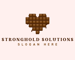 Sweet Chocolate Heart logo design