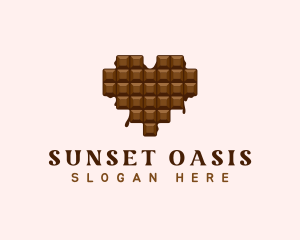 Sweet Chocolate Heart logo design