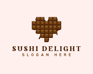 Sweet Chocolate Heart logo design