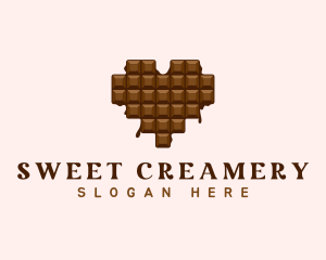 Sweet Chocolate Heart logo design