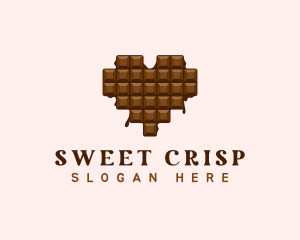 Sweet Chocolate Heart logo design