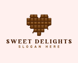 Sweet Chocolate Heart logo design