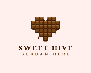 Sweet Chocolate Heart logo design