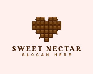 Sweet Chocolate Heart logo design