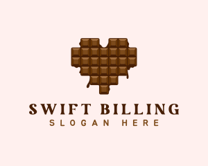 Sweet Chocolate Heart logo design