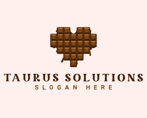 Sweet Chocolate Heart logo design