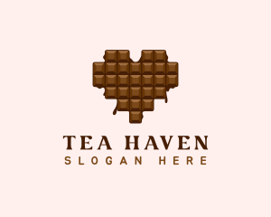 Sweet Chocolate Heart logo design