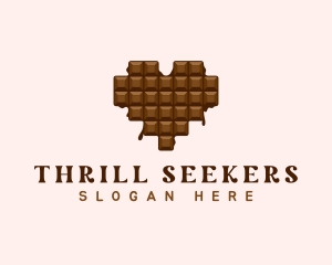 Sweet Chocolate Heart logo design