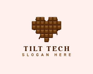 Sweet Chocolate Heart logo design