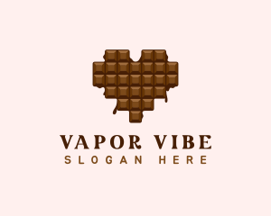 Sweet Chocolate Heart logo design