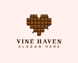 Sweet Chocolate Heart logo design