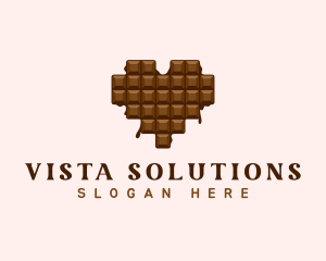 Sweet Chocolate Heart logo design