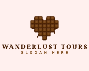 Sweet Chocolate Heart logo design