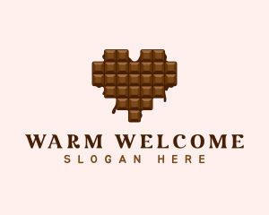 Sweet Chocolate Heart logo design