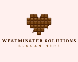 Sweet Chocolate Heart logo design