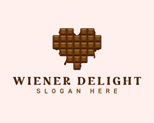 Sweet Chocolate Heart logo design