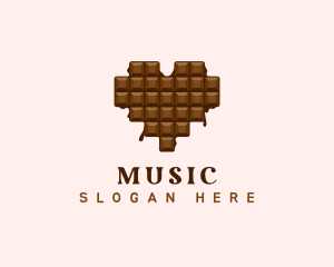 Cacao - Sweet Chocolate Heart logo design