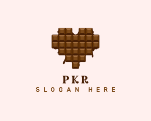 Sweet Chocolate Heart logo design