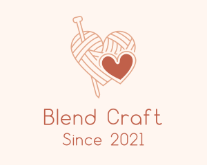 Interweave - Pink Heart Crochet logo design