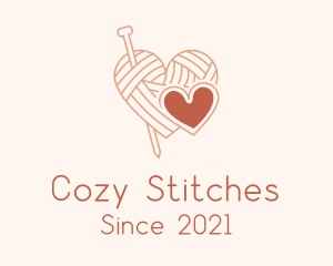 Pink Heart Crochet  logo design