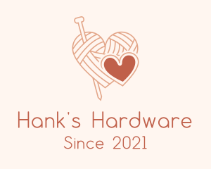 Hank - Pink Heart Crochet logo design