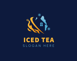 House Fire Ice logo design