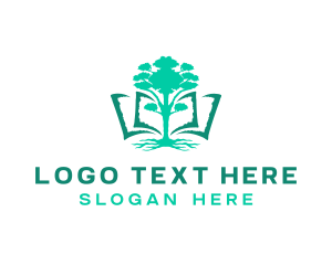 Tree - Garden Tree Library logo design