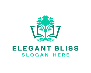 Book - Garden Tree Library logo design