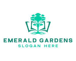 Garden Tree Library logo design