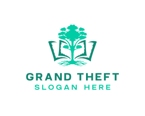 Garden - Garden Tree Library logo design