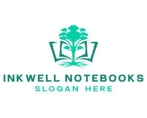 Notebook - Garden Tree Library logo design