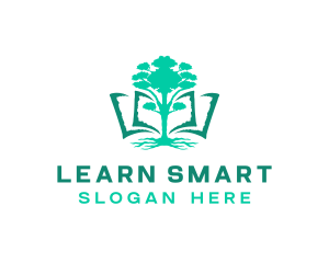 Educate - Garden Tree Library logo design