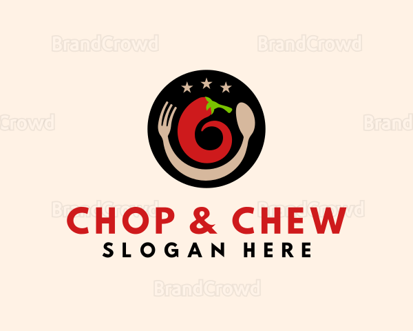 Chili Spoon Fork Logo
