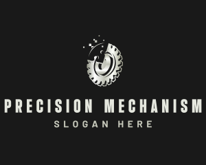 Mechanism - Cogwheel Puzzle Mechanical logo design