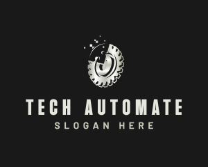 Automation - Cogwheel Puzzle Mechanical logo design