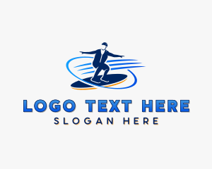 Kitesurfing - Skimboarding Athletic Fitness logo design