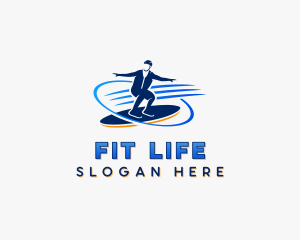 Skimboarding Athletic Fitness logo design