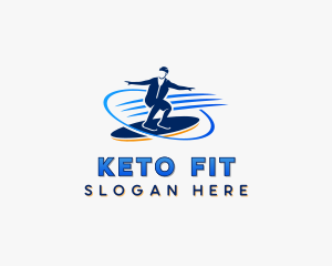 Skimboarding Athletic Fitness logo design