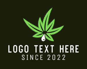 Drug - Medical Marijuana Droplet logo design