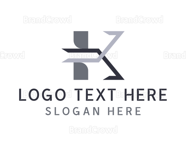 Modern Block Logistics Letter K Logo