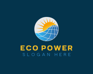 Renewable Energy - Solar Panel Energy logo design