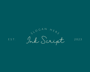 Handwritten Script Business logo design