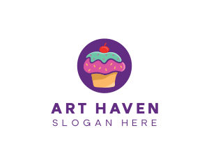 Cherry Cupcake Bakery logo design