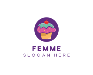 Cherry Cupcake Bakery logo design