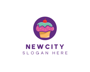 Cherry Cupcake Bakery logo design