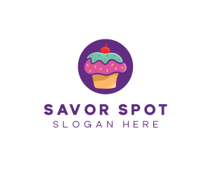 Cherry Cupcake Bakery logo design