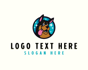 Doberman - Playful Dog Pet logo design