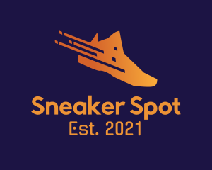 Digital Sneaker Shoe logo design