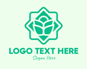 Herb Garden - Green Eco Farming logo design